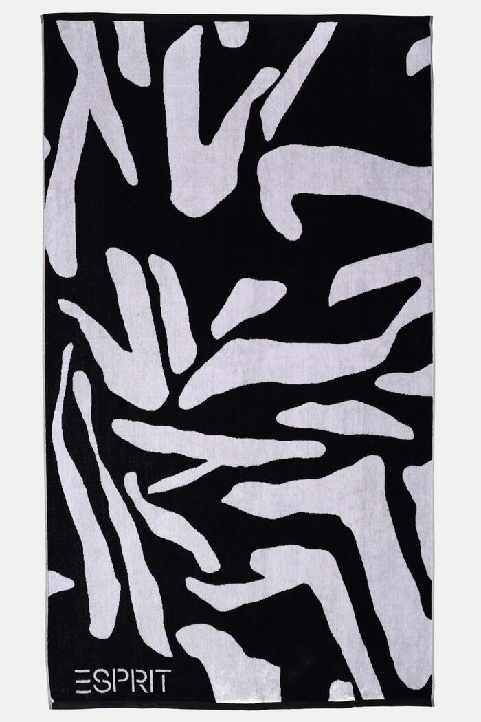 Beach towel with animal print, BLACK, detail image number 0