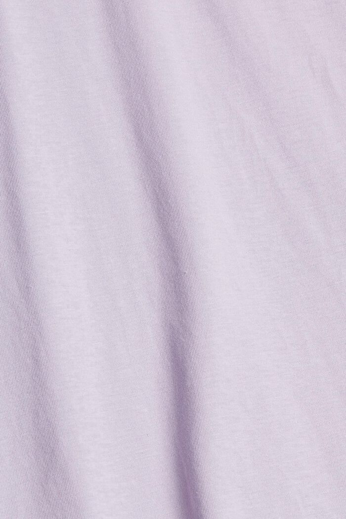 T-shirt with logo print, organic cotton, LILAC, detail image number 4