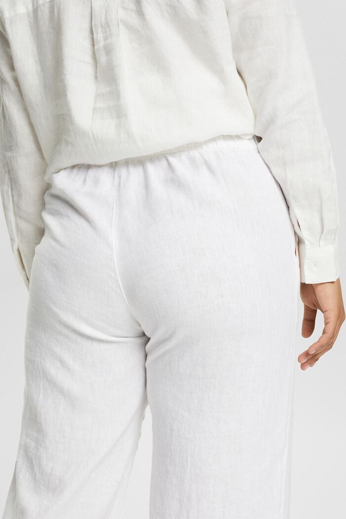 CURVY culottes made of 100% linen, WHITE, detail image number 2