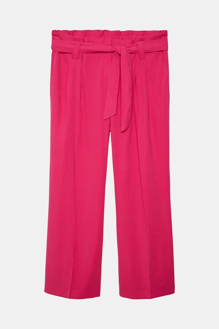 CURVY paperbag trousers, LENZING™ ECOVERO™, PINK FUCHSIA, overview