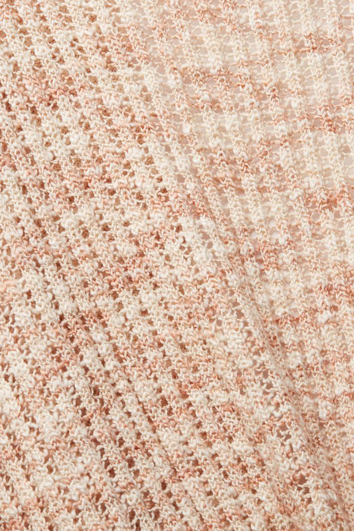 Cardigan with a melange finish, NUDE, detail image number 4