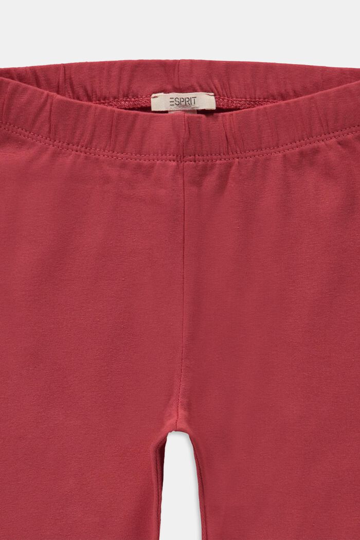 Leggings in a capri length, stretch cotton, GARNET RED, detail image number 2