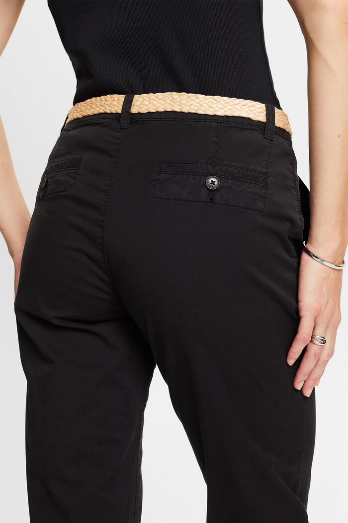 Belted Chino, BLACK, detail image number 2