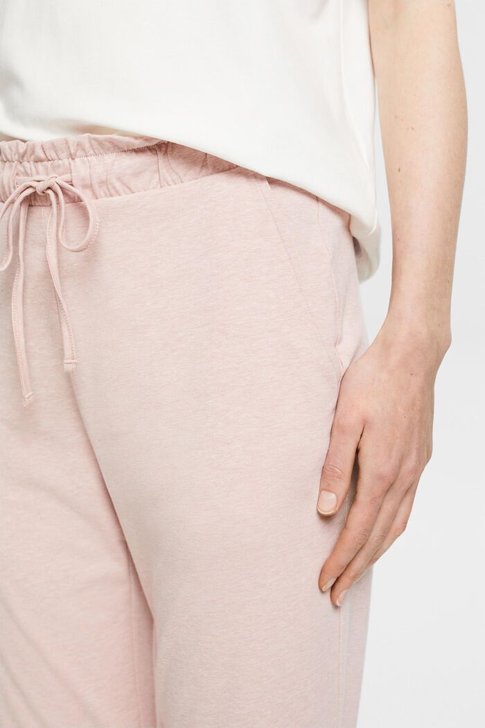 Jersey trousers with elasticated waistband, OLD PINK, detail image number 4