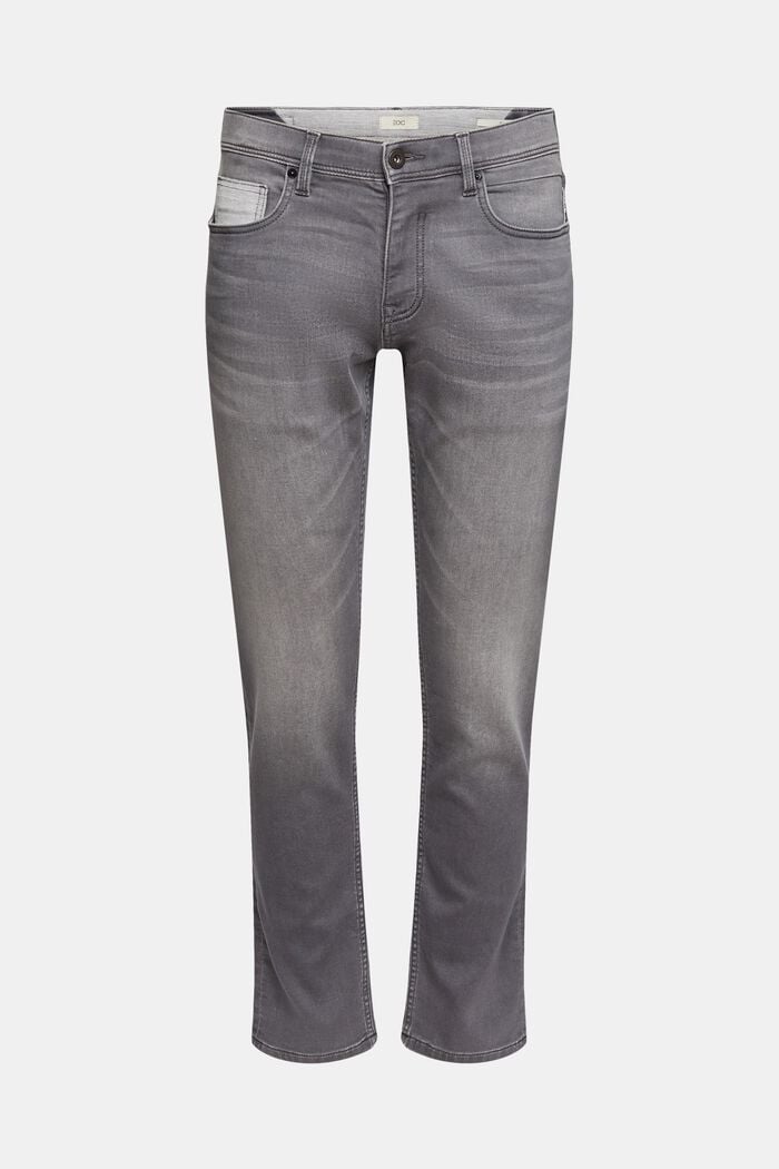 Jogger jeans in blended cotton, GREY MEDIUM WASHED, detail image number 5