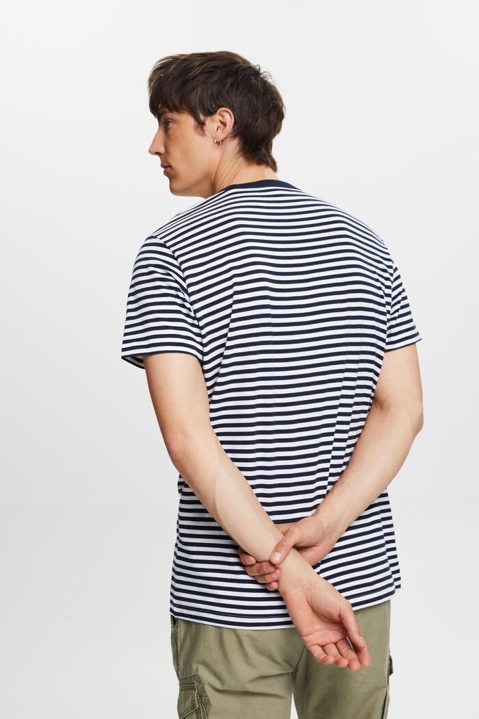 Striped jersey T-shirt, 100% cotton, WHITE, detail image number 3