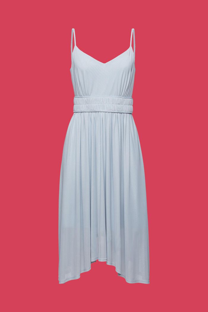 Elastic Waist Mesh Dress, LIGHT BLUE LAVENDER, detail image number 6