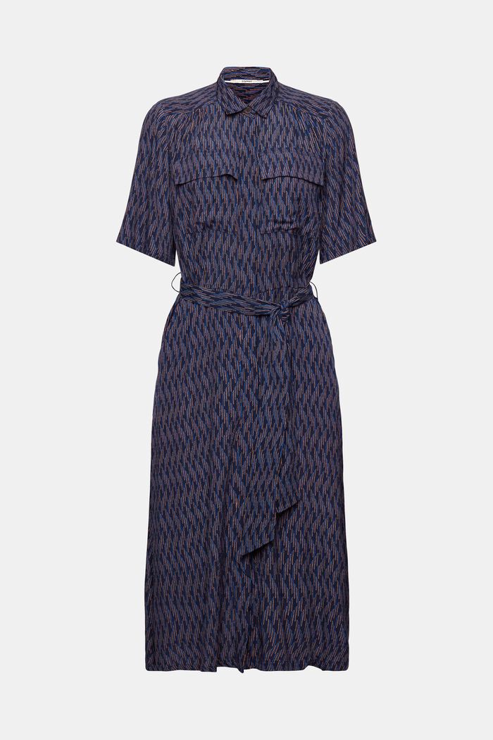 Midi dress with all-over print, NAVY, detail image number 5
