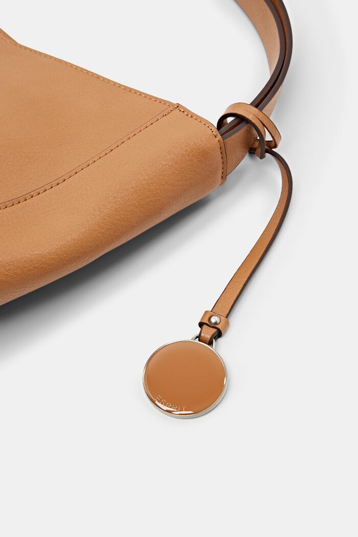 Recycled: faux leather hobo bag, CAMEL, detail image number 1