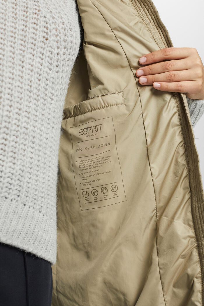 Longline Quilted Body Warmer, KHAKI BEIGE, detail image number 2