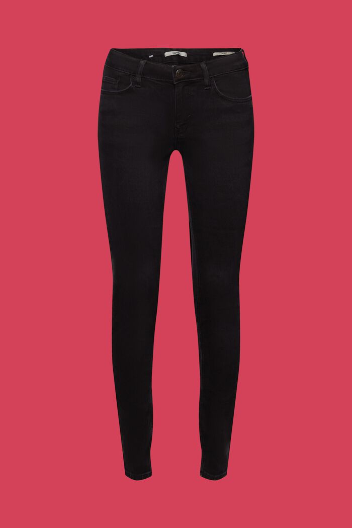 Stretch jeans, cotton blend, BLACK DARK WASHED, detail image number 6