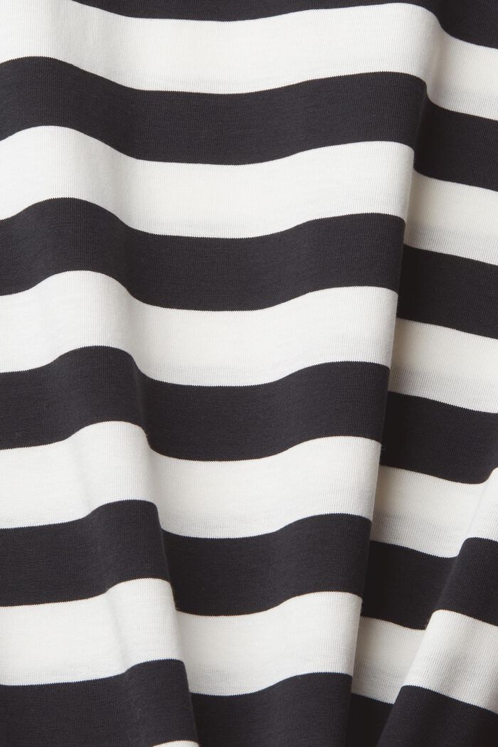 Striped long-sleeved top, BLACK, detail image number 1