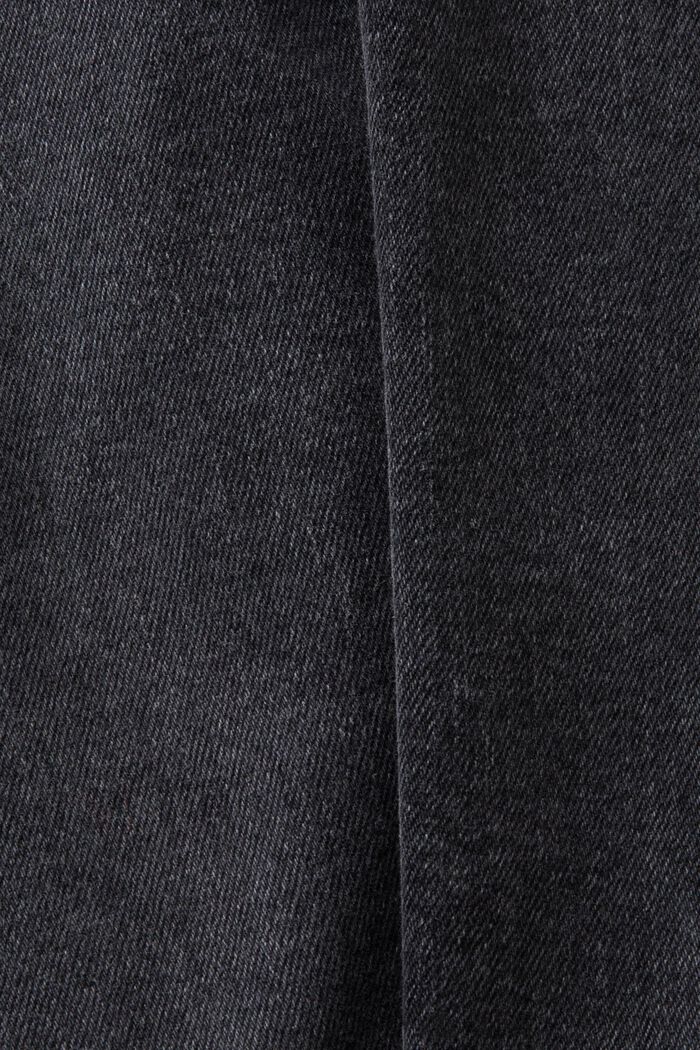 Mid-Rise Straight Jeans, BLACK DARK WASHED, detail image number 6
