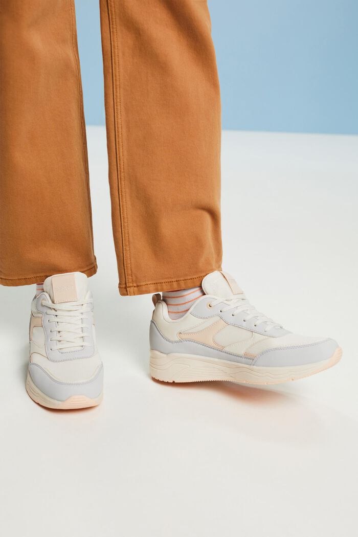 Leather Sneakers, PASTEL PINK, detail image number 1