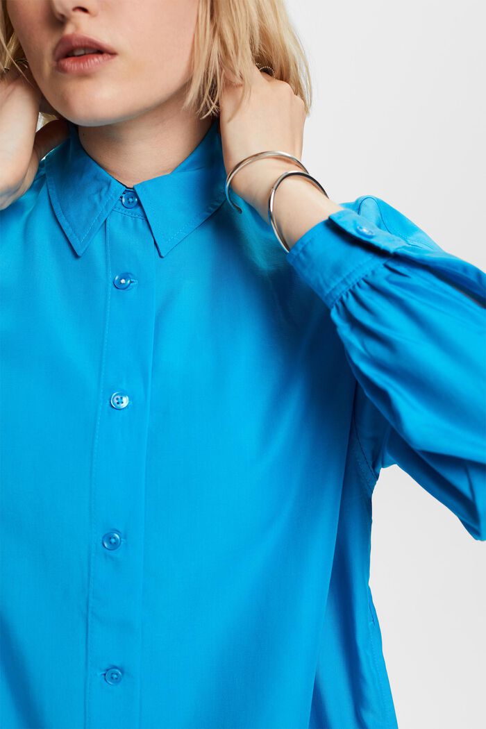 Oversized shirt blouse, BLUE, detail image number 2