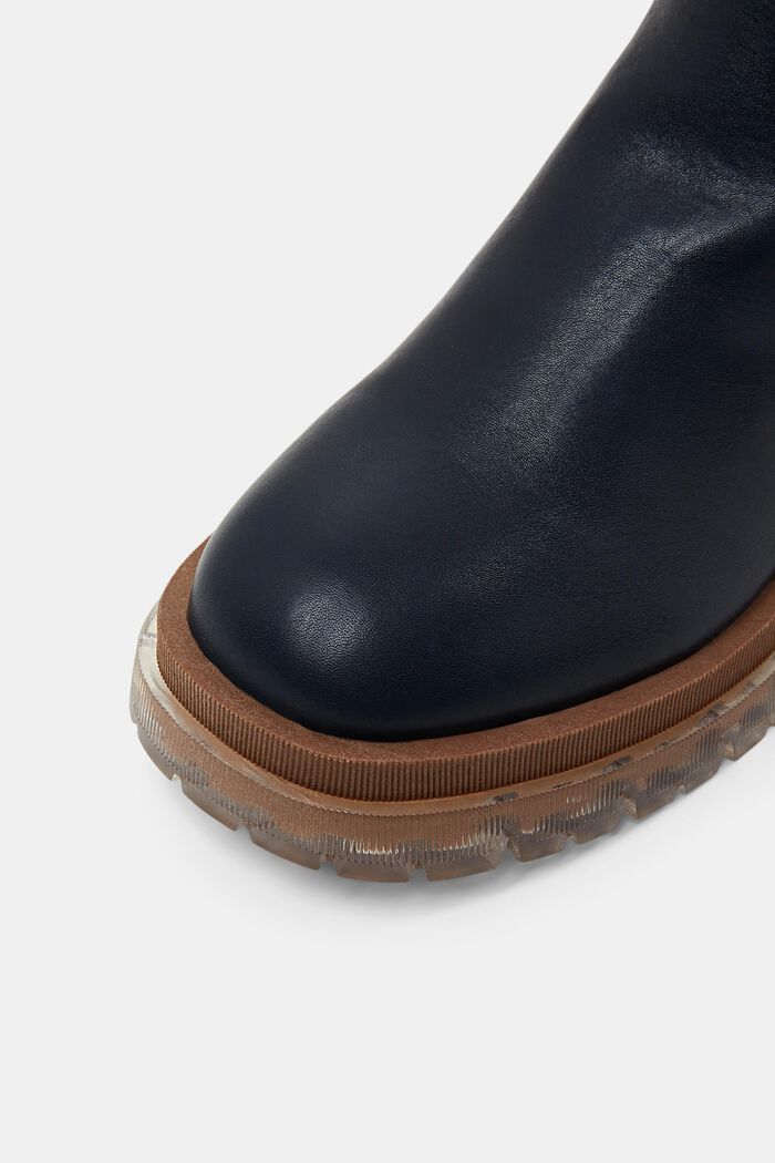 Chunky faux leather boots, NAVY, detail image number 3