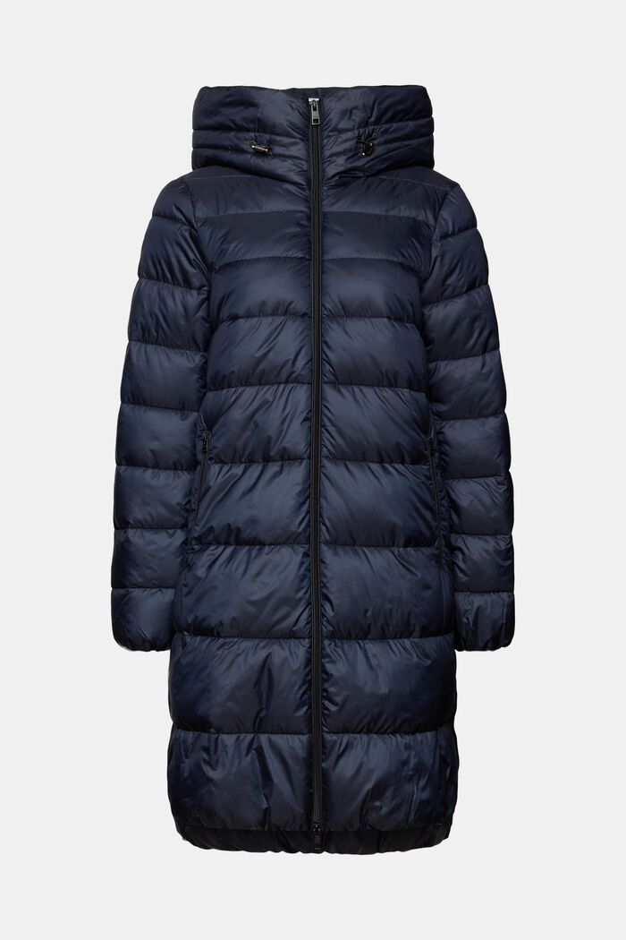 Recycled: puffer coat with a hood, NAVY, detail image number 6