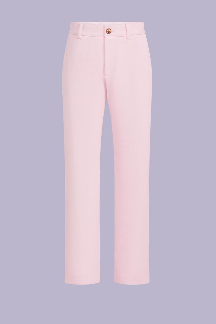 Organic Cotton-Blend Wide-Leg Trousers, PASTEL PINK, detail image number 5