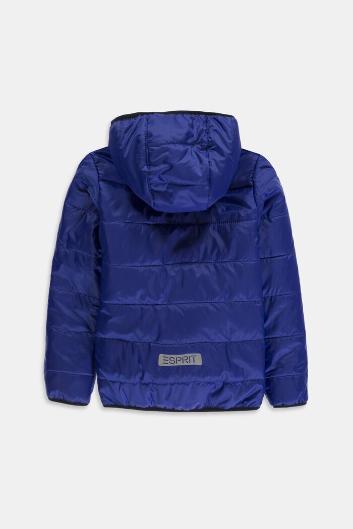 Padded quilted jacket with a hood, BRIGHT BLUE, detail image number 1