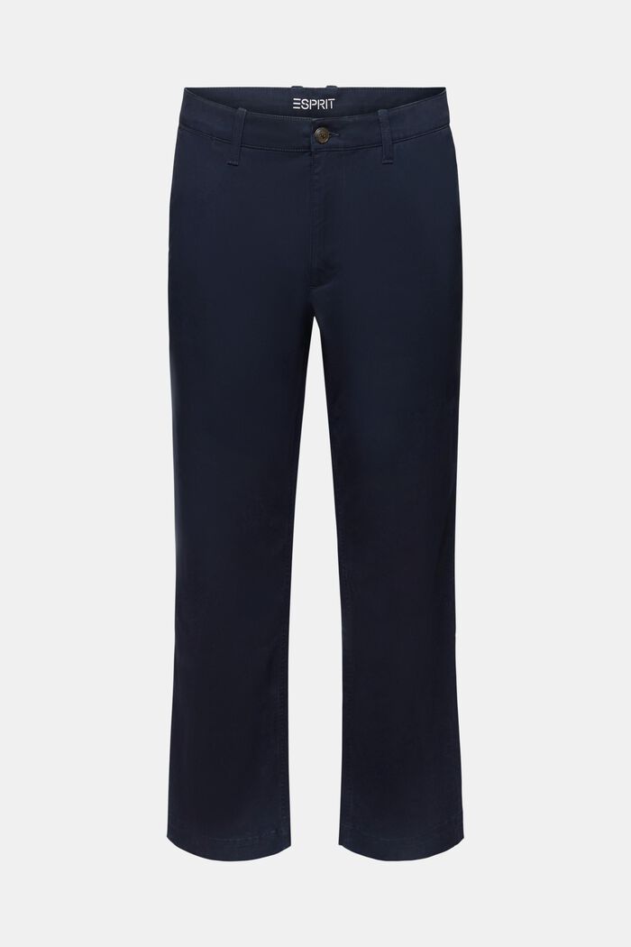 Cotton-Twill Straight Chinos, NAVY, detail image number 7