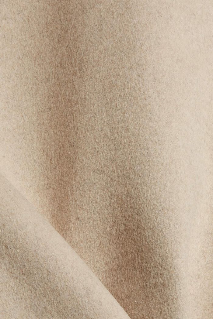 Made of recycled material: Jacket in blended wool, LIGHT BEIGE, detail image number 4