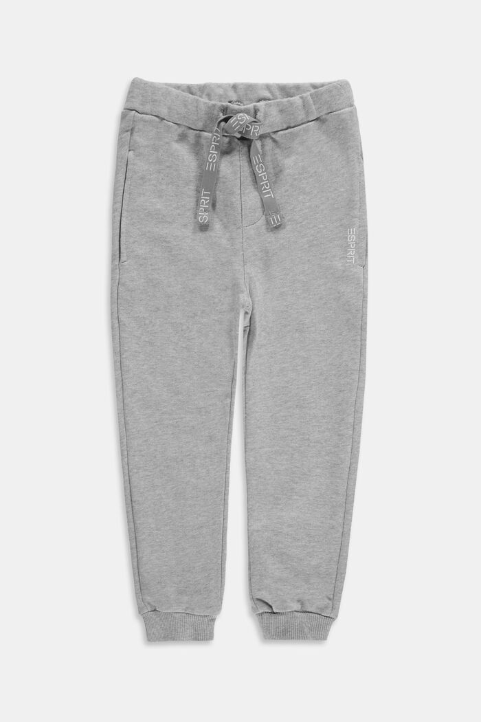 Tracksuit bottoms in 100% cotton, MEDIUM GREY, detail image number 0