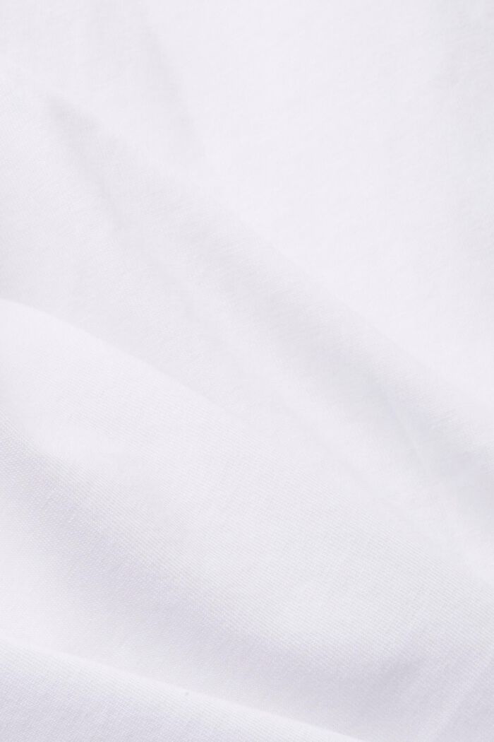 V-neck sleeve-less cotton T-shirt, WHITE, detail image number 5