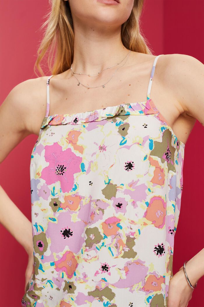 Patterned sleeveless blouse, LENZING™ ECOVERO™, PINK, detail image number 2