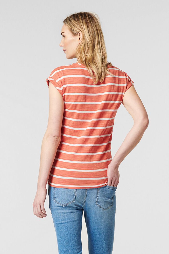 Striped T-shirt in 100% cotton, SALMON, detail image number 1