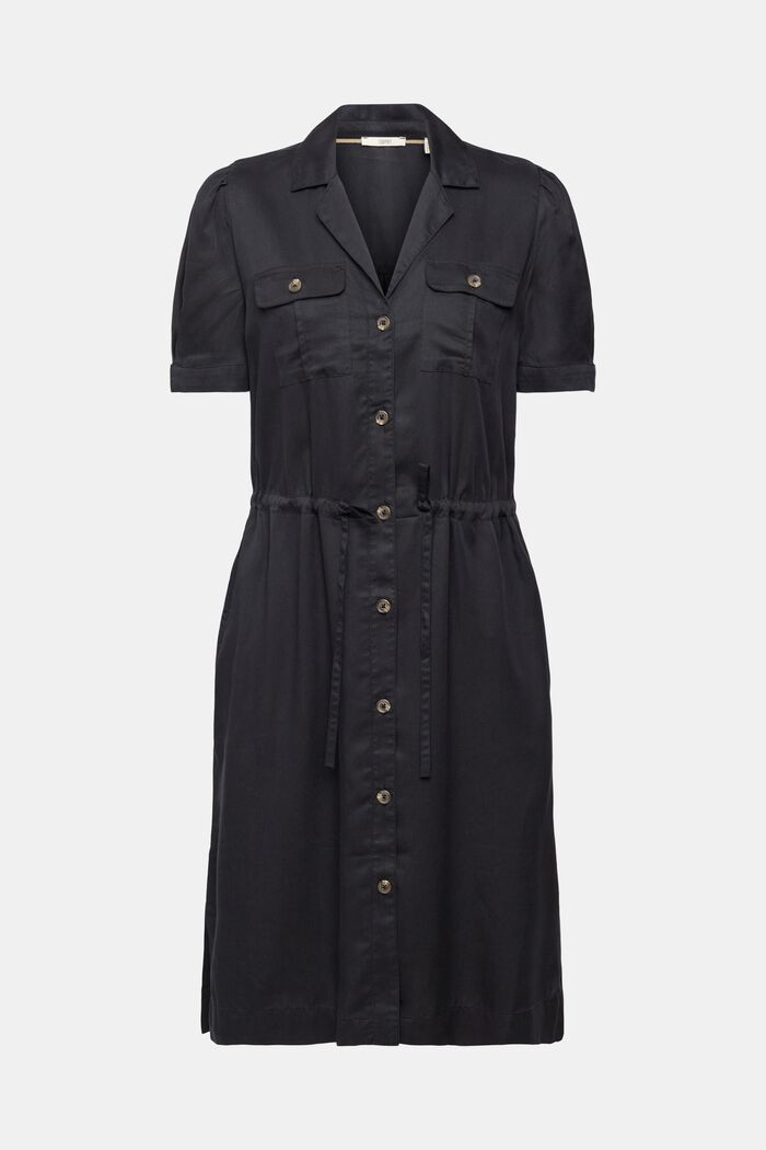 Drawstring dress, TENCEL™, BLACK, detail image number 2