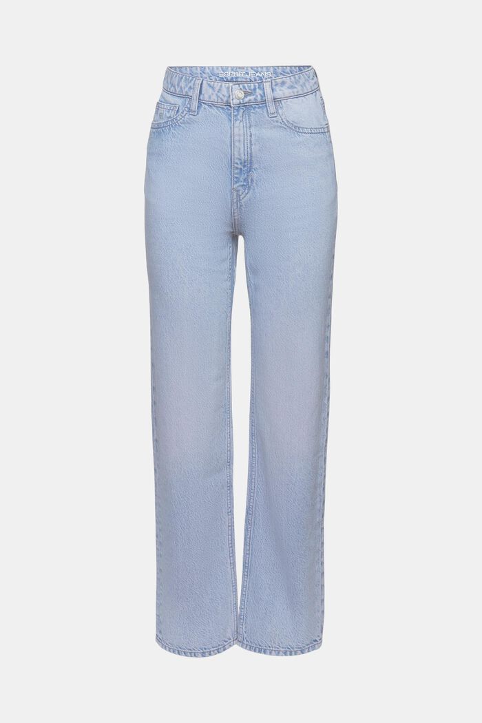 High-Rise Retro Straight Jeans, BLUE LIGHT WASHED, detail image number 6