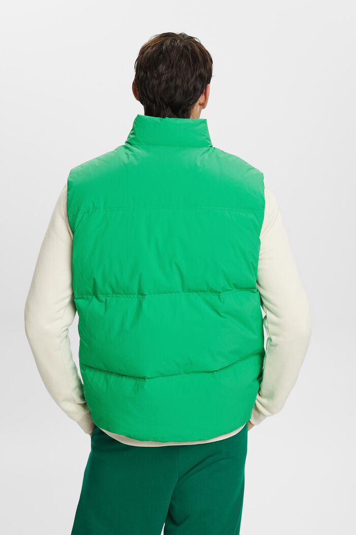 Quilted Puffer Vest, GREEN, detail image number 3