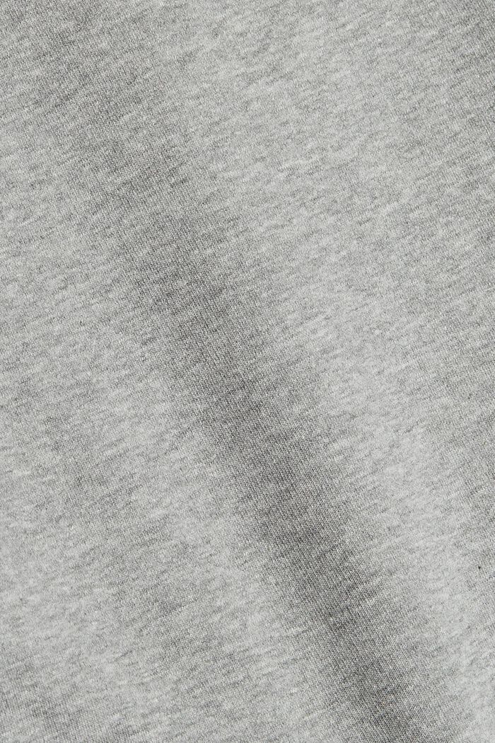 Sweatshirt dress with a hood made of blended organic cotton, MEDIUM GREY, detail image number 4