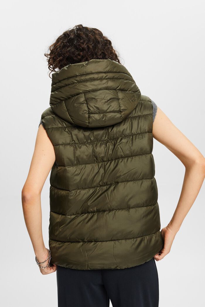 Quilted Puffer Vest, DARK KHAKI, detail image number 3