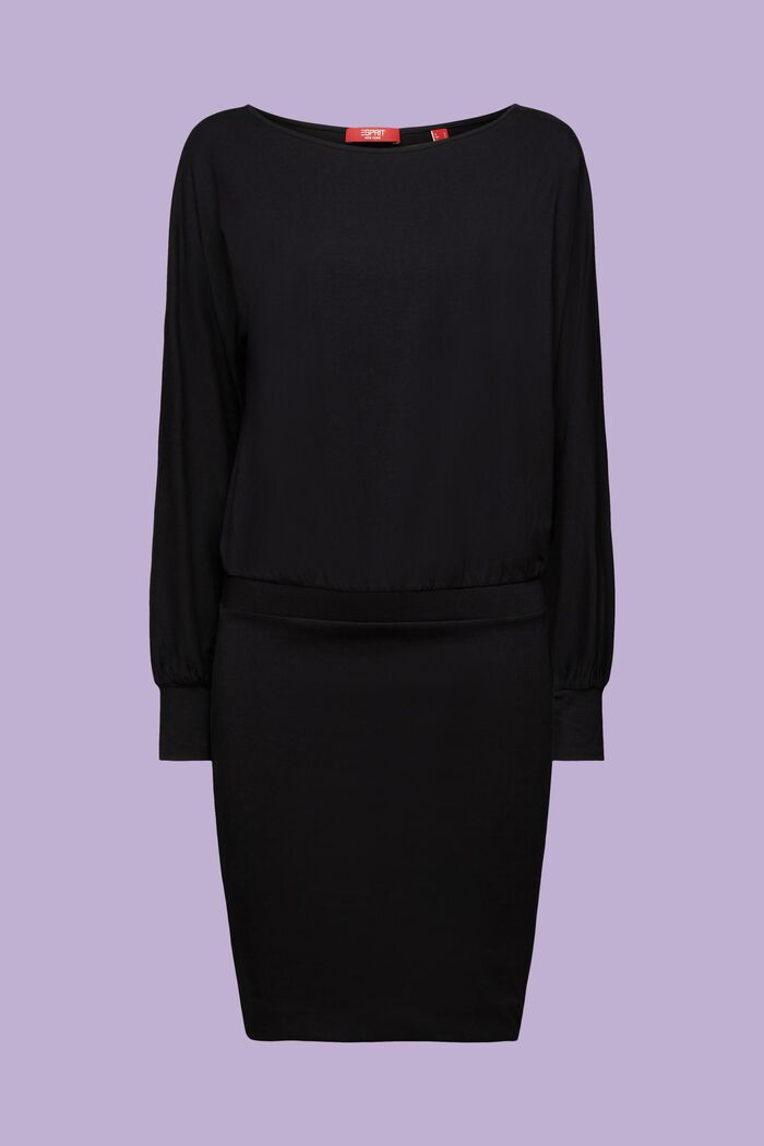 Jersey Mini Dress, BLACK, detail image number 6