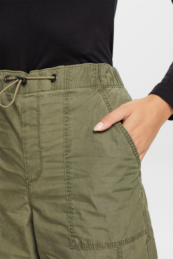 Pull-on cargo trousers, 100% cotton, KHAKI GREEN, detail image number 2