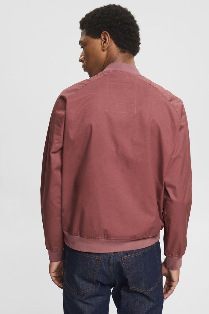 Bomber jacket made of blended organic cotton, DARK OLD PINK, detail image number 3