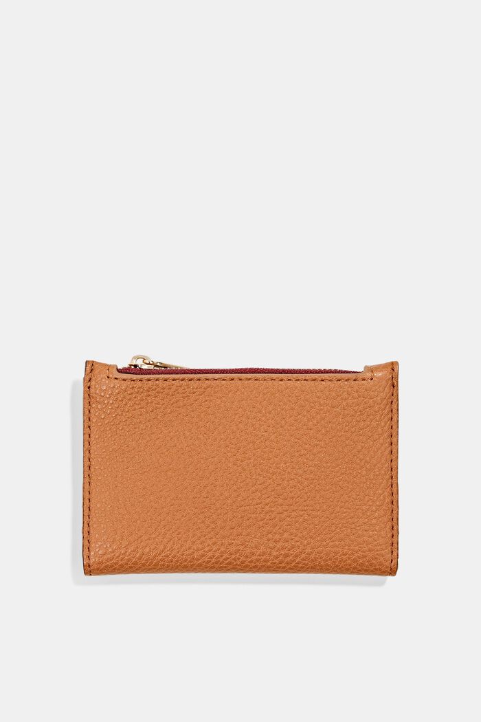 Vegan: small faux leather wallet, RUST BROWN, detail image number 2