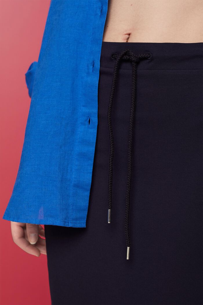 Jersey midi skirt, NAVY, detail image number 2
