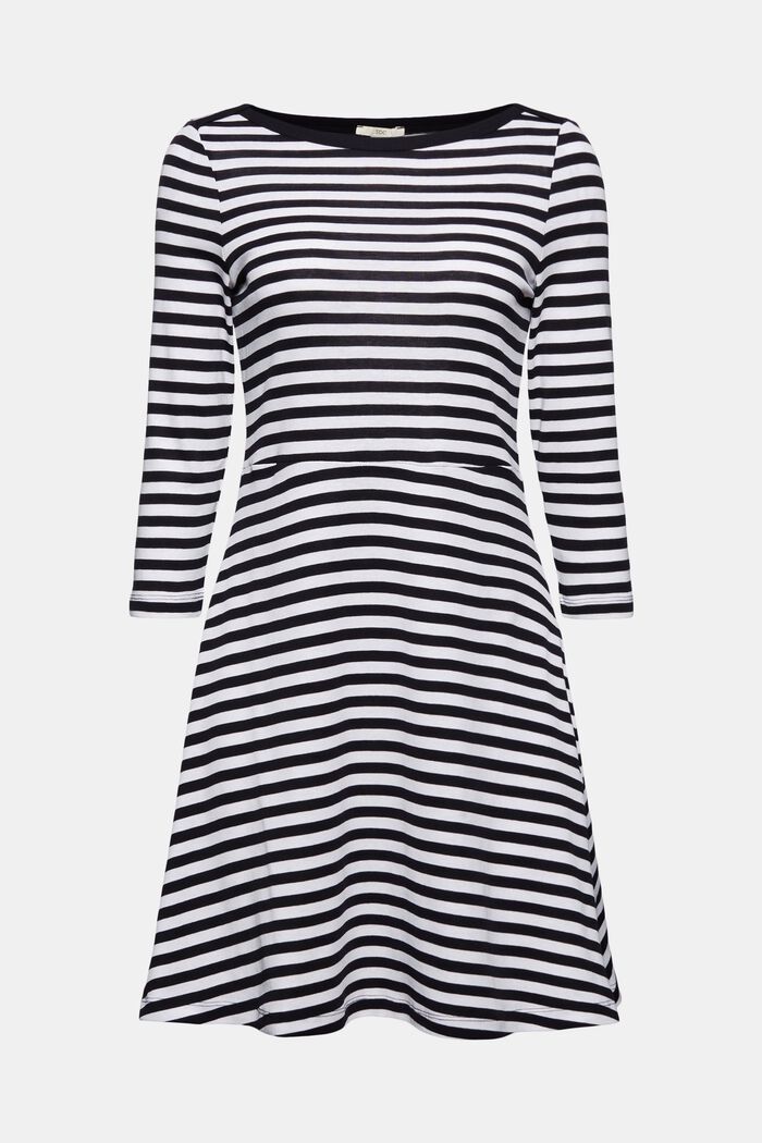 Striped jersey dress, 100% organic cotton, NAVY, detail image number 6