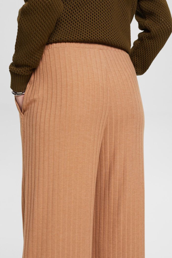 Ribbed-effect culottes, LIGHT TAUPE, detail image number 4