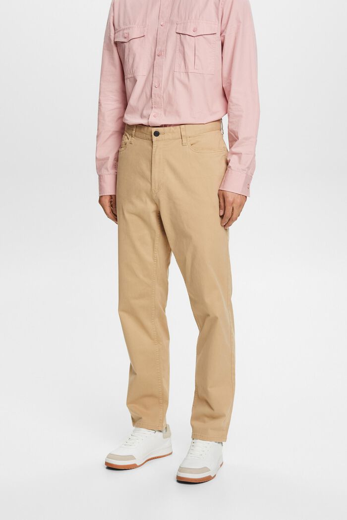 Classic Straight Pants, BEIGE, detail image number 0