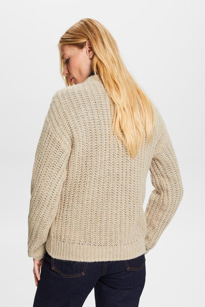 Rib Knit Sweater, SAND, detail image number 3