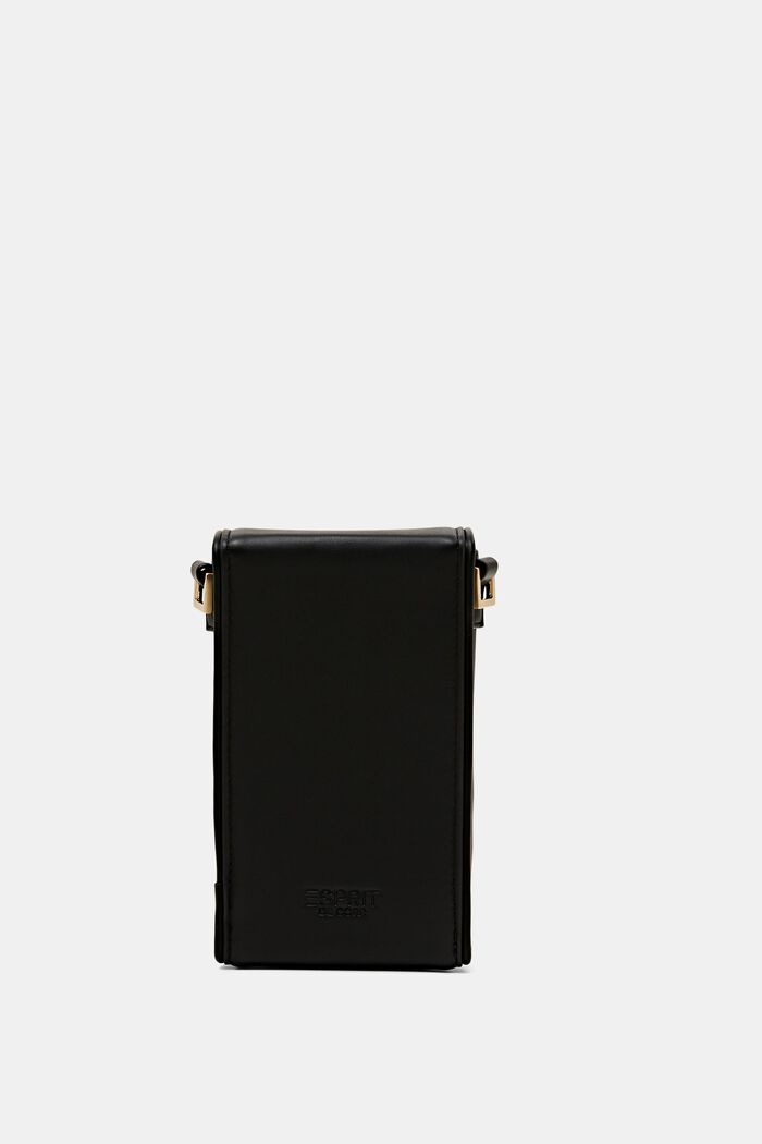 Faux leather cross body phone bag, BLACK, detail image number 2
