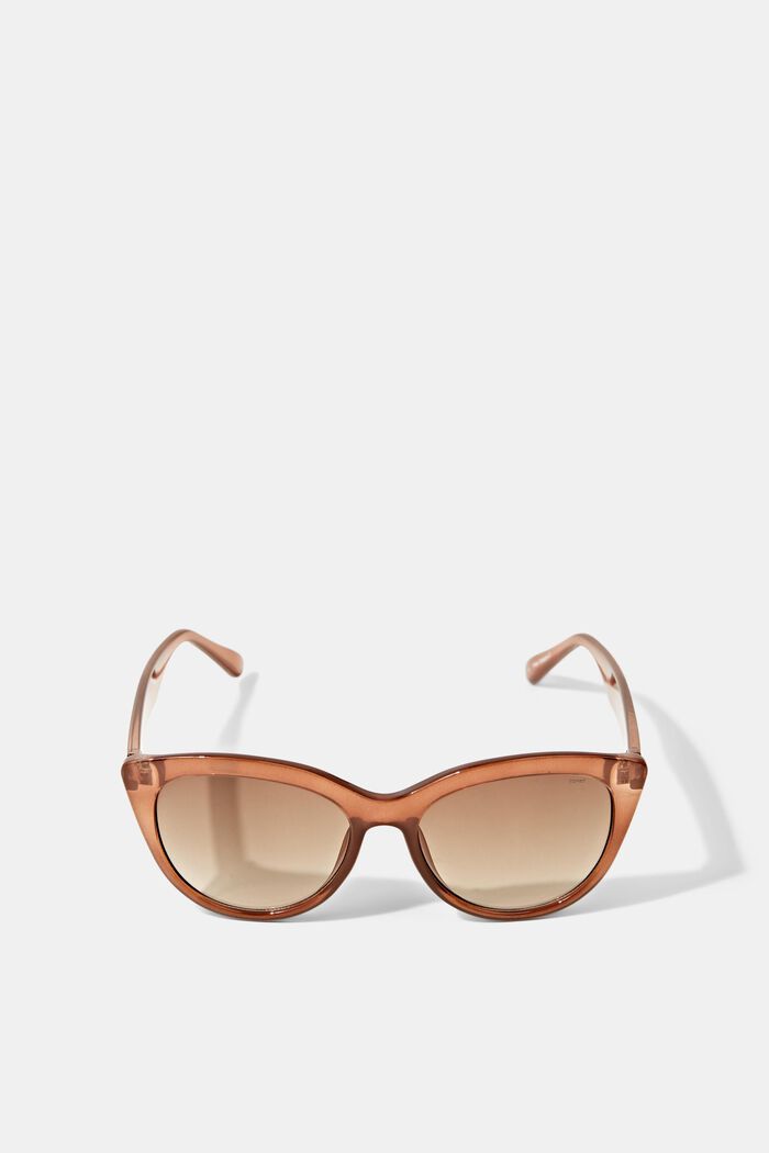 Cat-eye plastic sunglasses, BROWN, detail image number 0