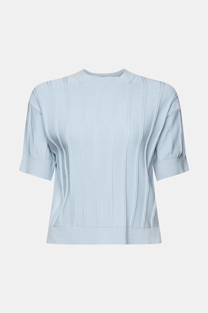 Short-sleeve jumper, 100% cotton, LIGHT BLUE, detail image number 6