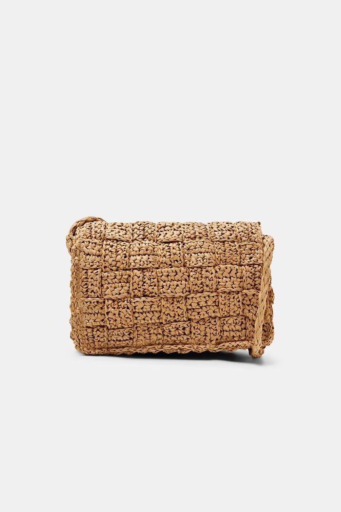 Crochet Flap Shoulder Bag, CAMEL, detail image number 3