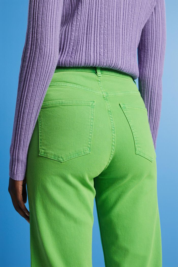 High-rise straight leg trousers, GREEN, detail image number 4
