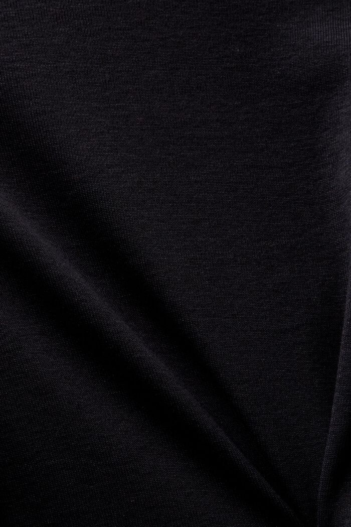 Long-Sleeve Cotton Jersey  T-Shirt, BLACK, detail image number 5