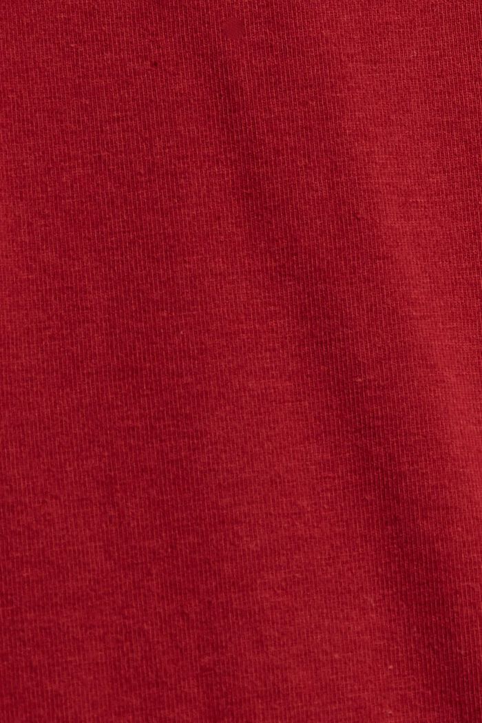Cotton pyjama top, CHERRY RED, detail image number 4
